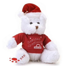 Osito de nieve de peluche de regalo de Navidad Oso blanco relleno